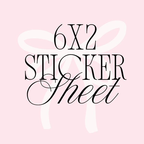 Mini sticker sheet 6x2
