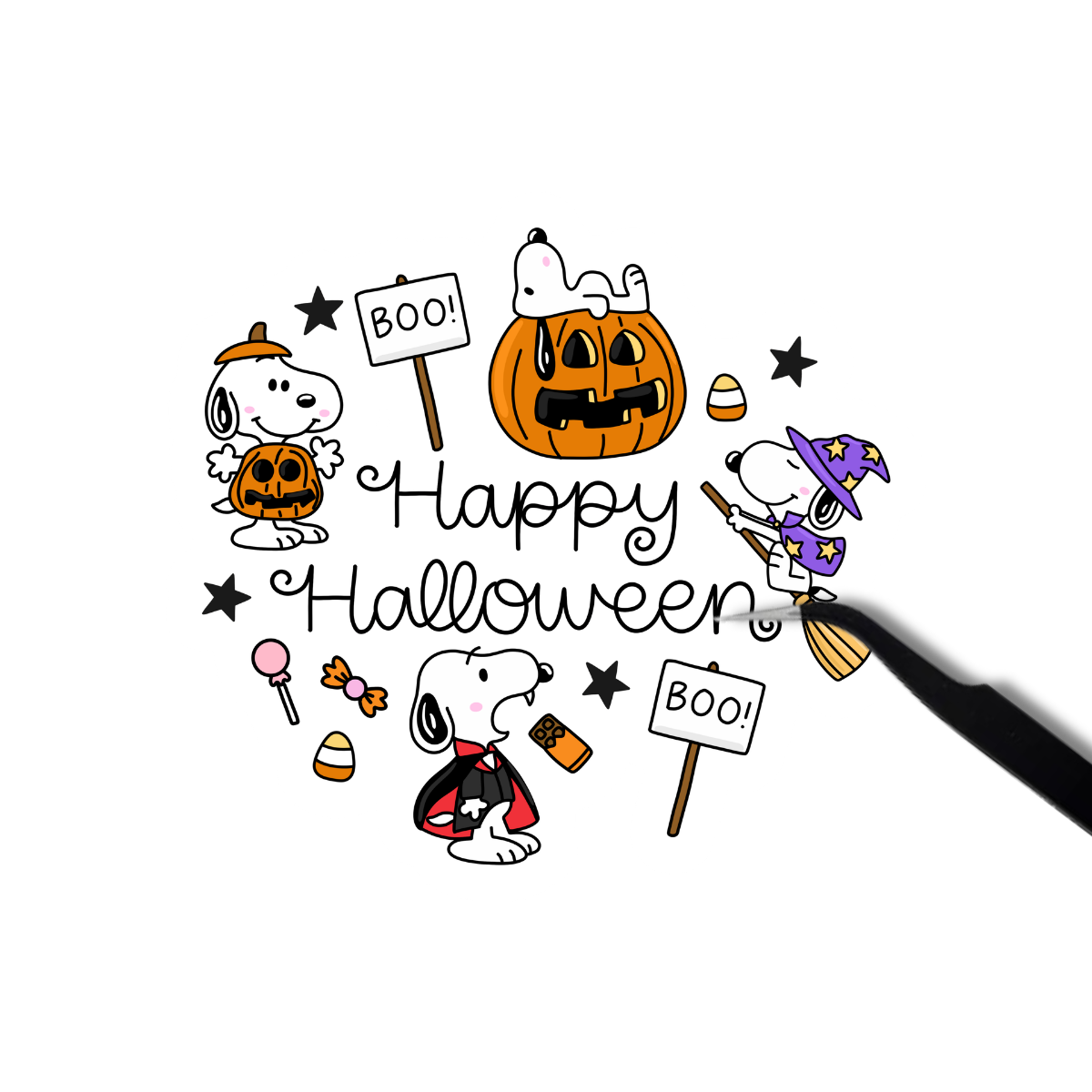 Happy Halloween Snoopy sticker