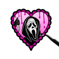 Ghost face sticker