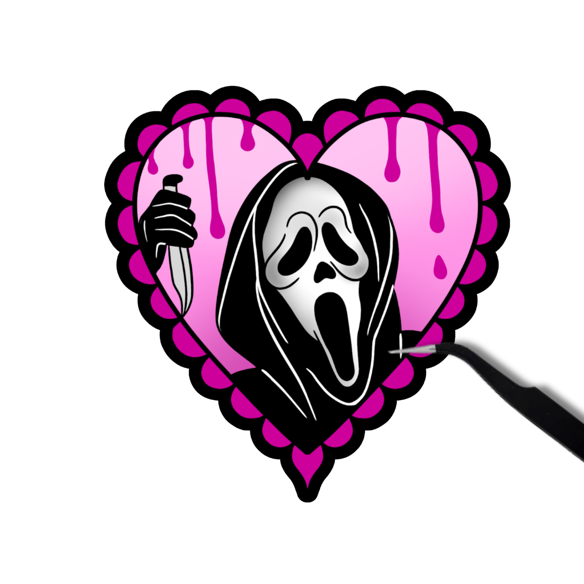 Ghost face sticker
