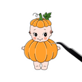 Pumpkin Kewpie Sticker