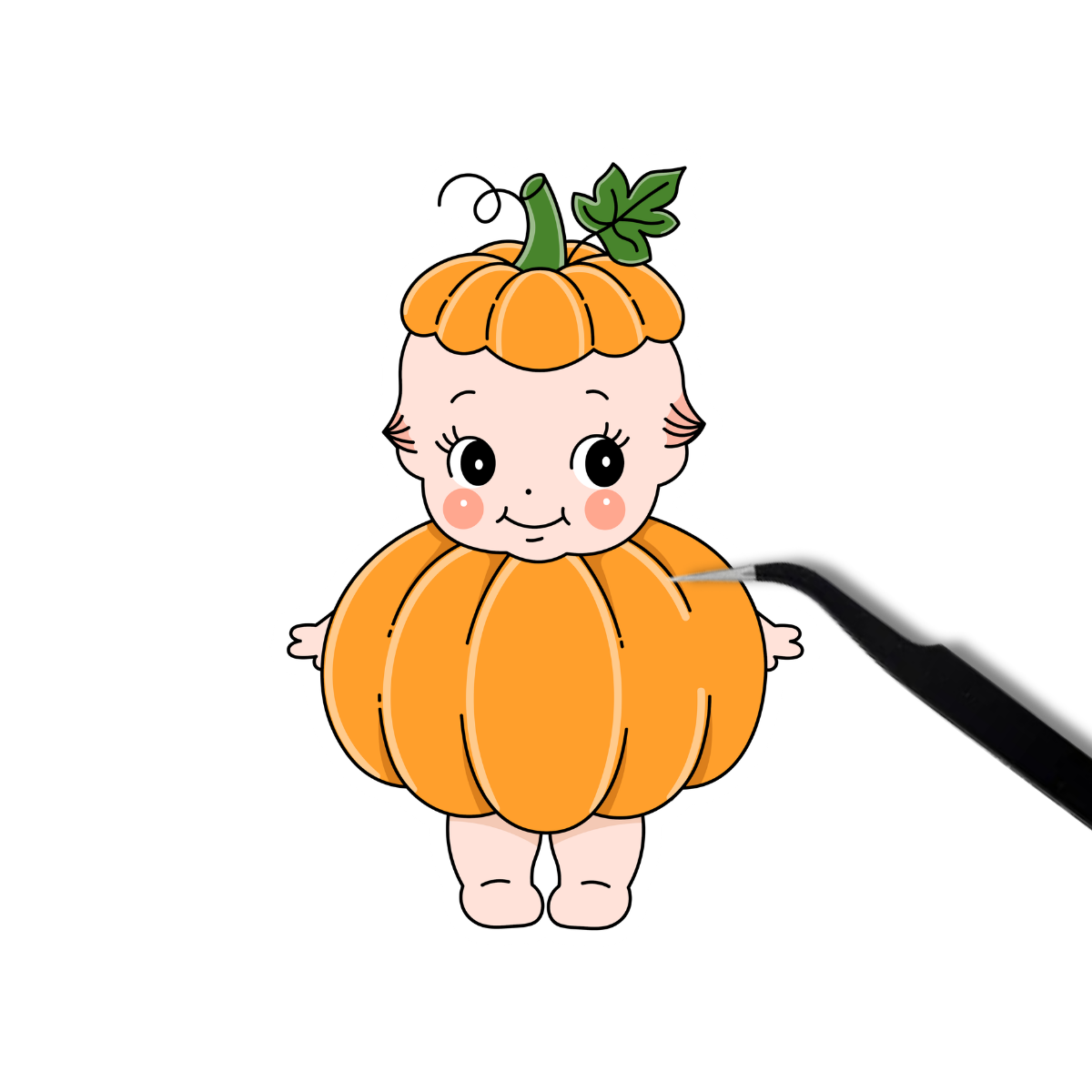 Pumpkin Kewpie Sticker