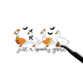 Just a spooky goose sticker