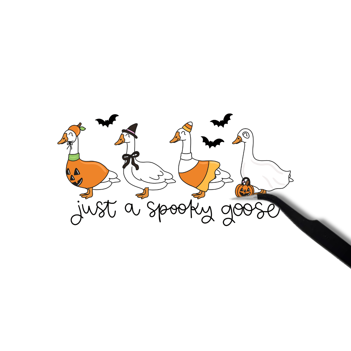 Just a spooky goose sticker