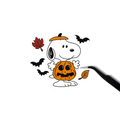 Snoopy pumpkin sticker