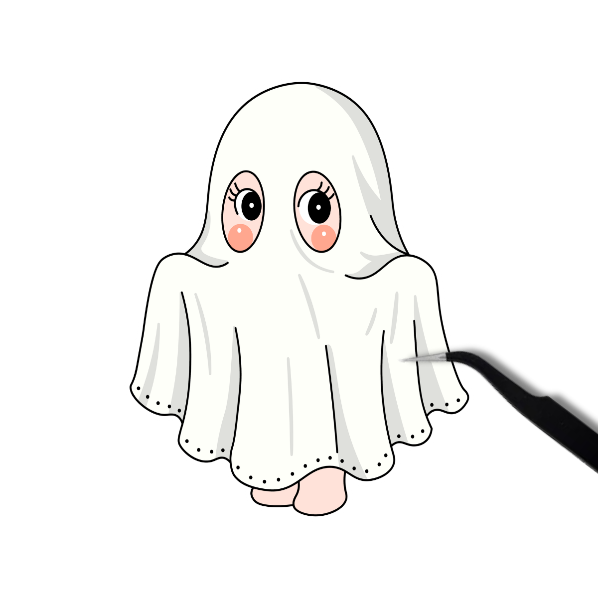Ghost Kewpie Sticker