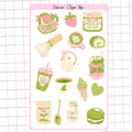 Matcha Clipart Sticker Sheet