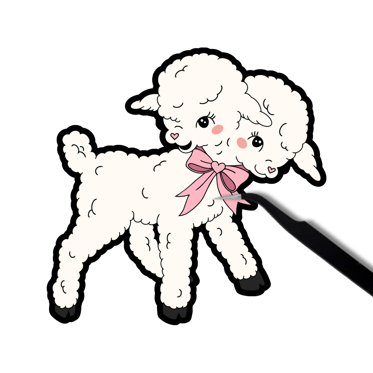 2 headed sticker