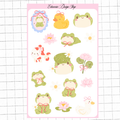Frog Clipart Sticker Sheet