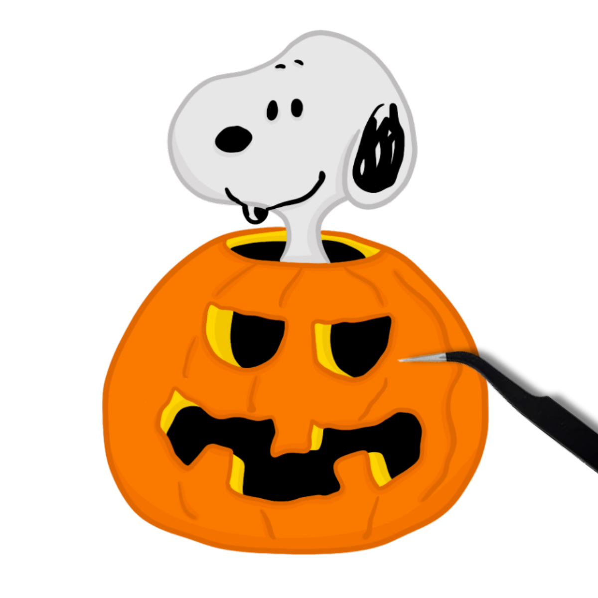 Pumpkin Snoopy Sticker
