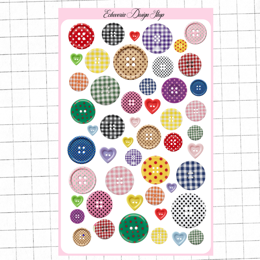 Buttons Sticker Sheet
