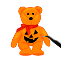 Beanie Babies Pumpkin Sticker