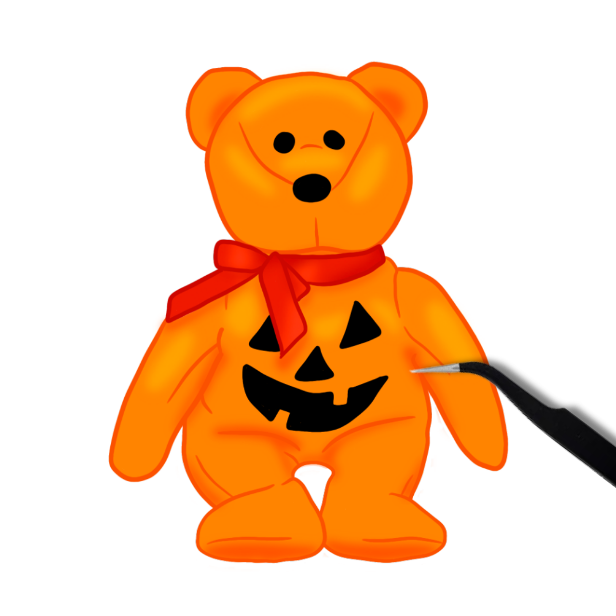 Beanie Babies Pumpkin Sticker