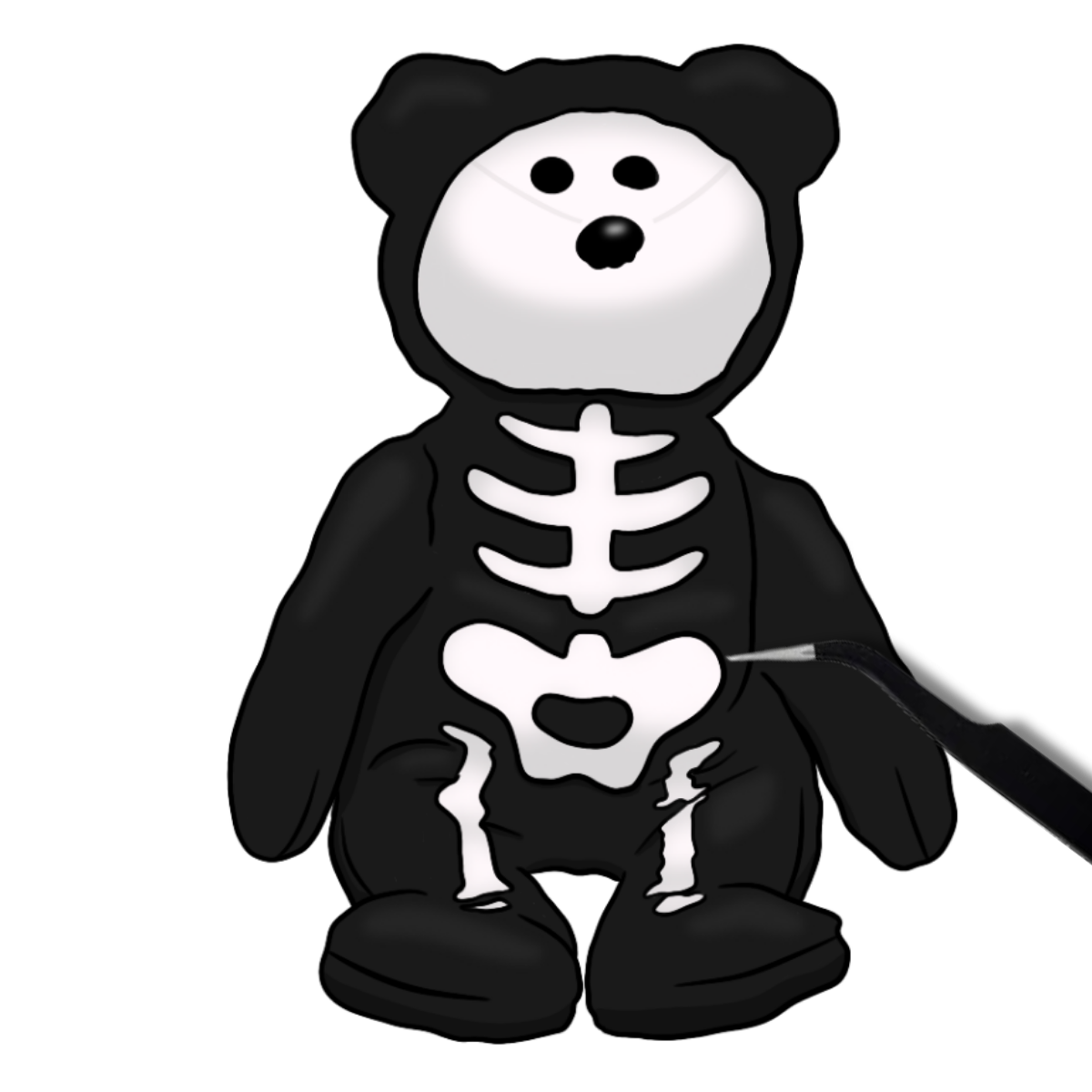 Spooky Beanie Babie Sticker