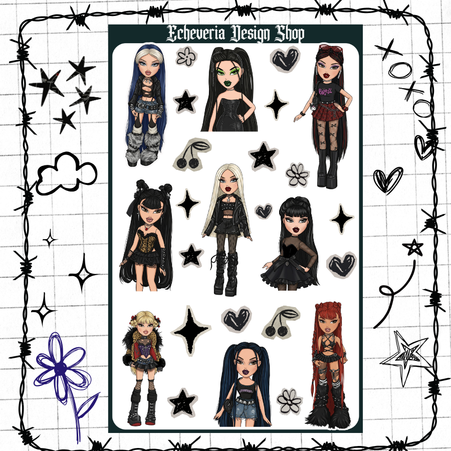 Goth Doll Sonny Sticker Sheet