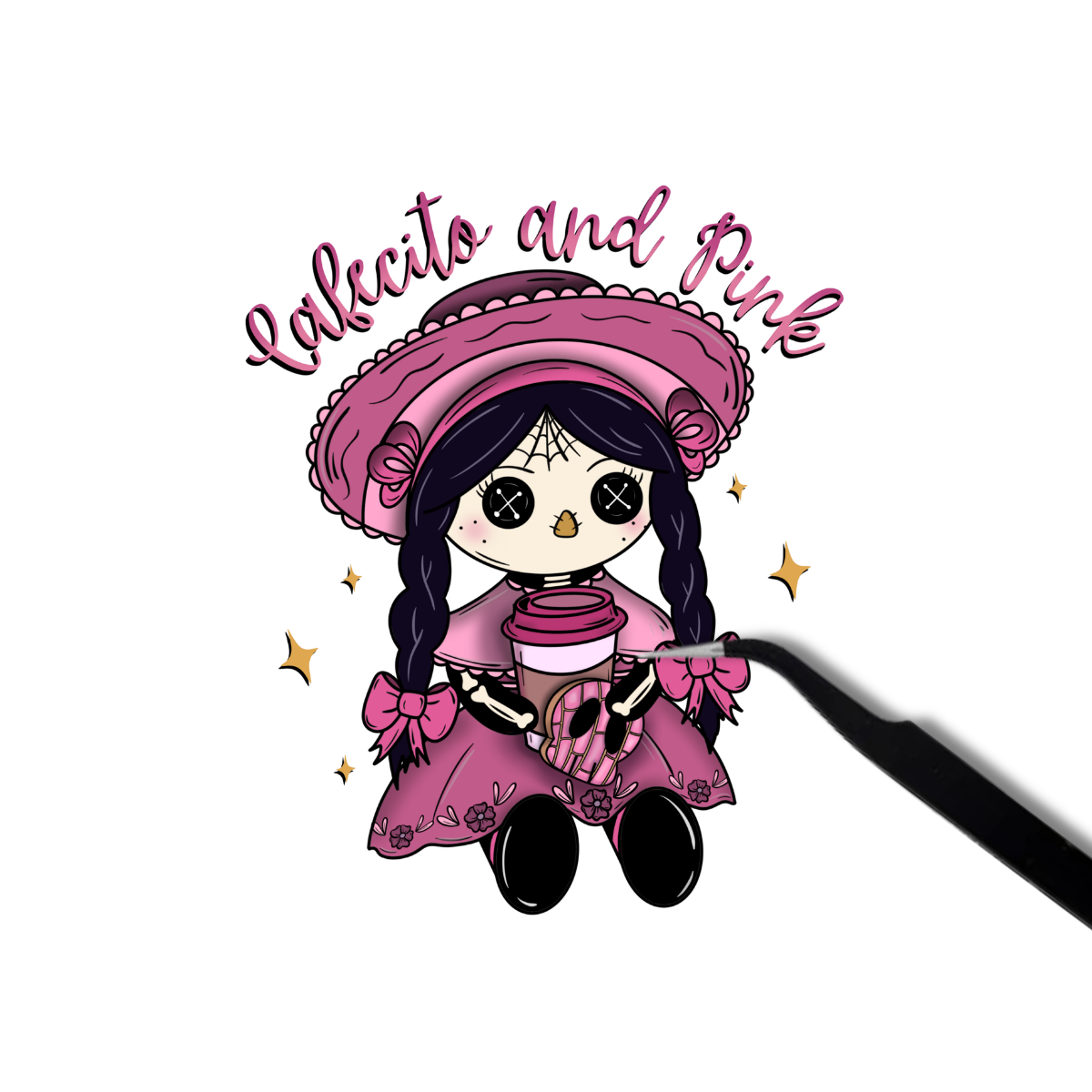 Cafecito and Pink Sticker
