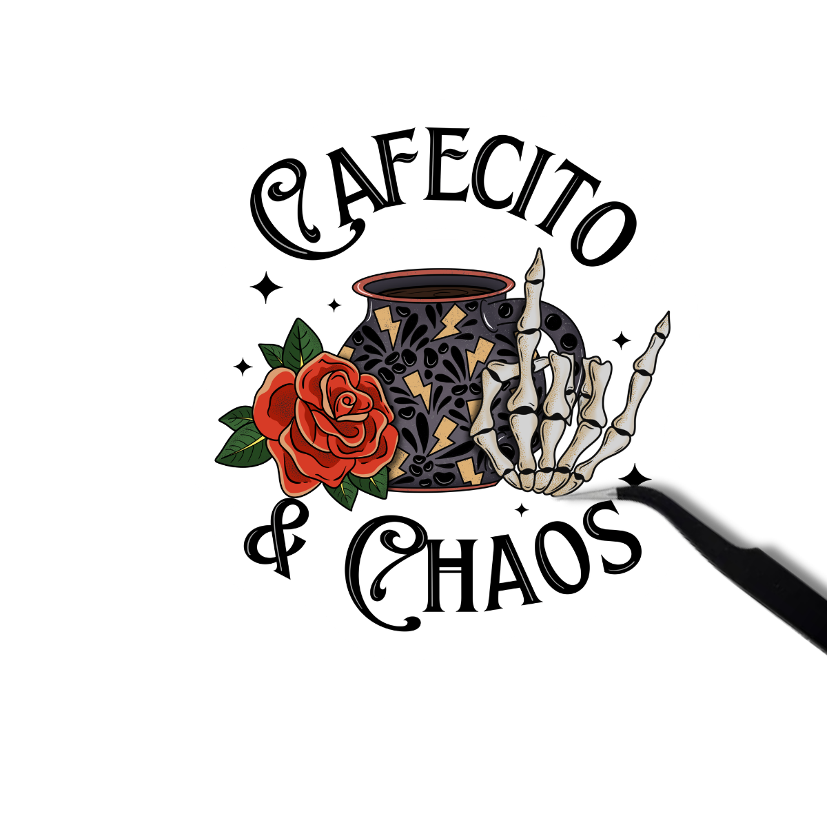 Cafecito and Chaos sticker
