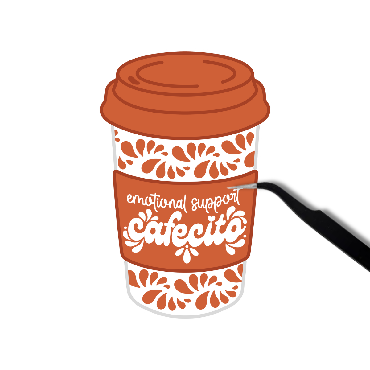Emotional Support Cafecito Sticker
