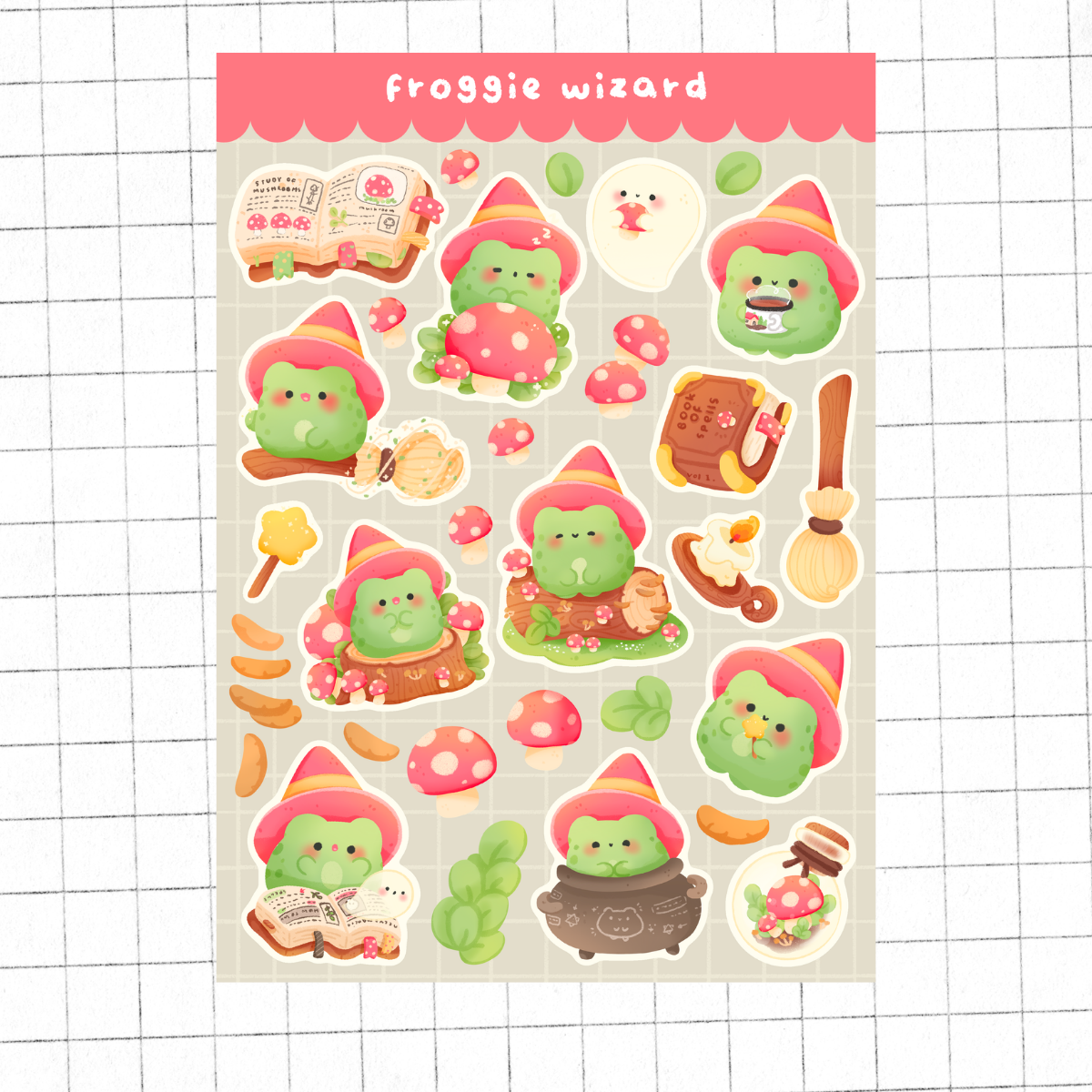 Wizard Frog Sticker Sheet
