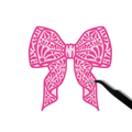 Talavera Pink Bow Sticker