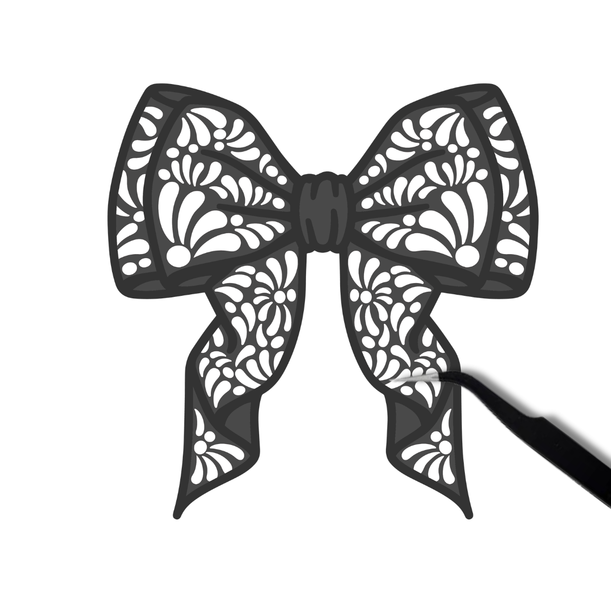 Talavera Black Bow Sticker
