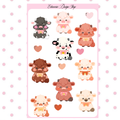 Highland Cow Sticker Sheet