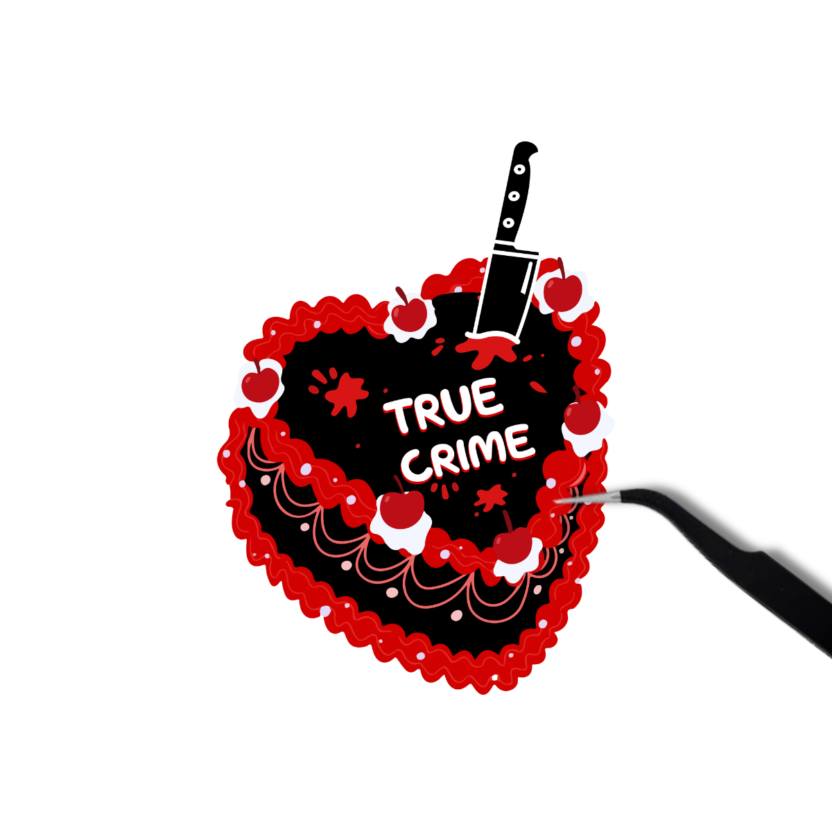 True Crime Cake Sticker