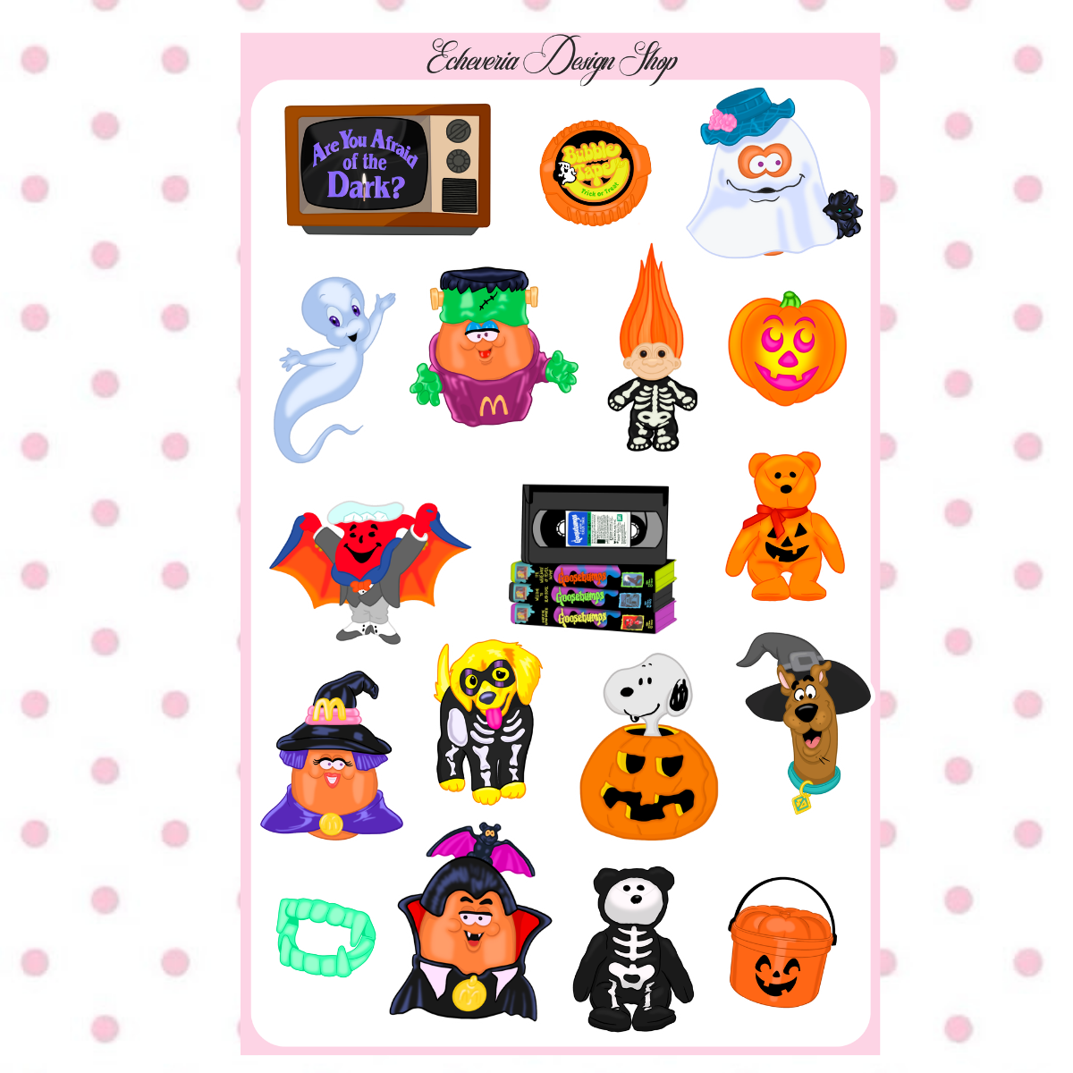 Vintage Halloween Sticker Sheet