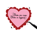 She's an icon, She's a legend sticker