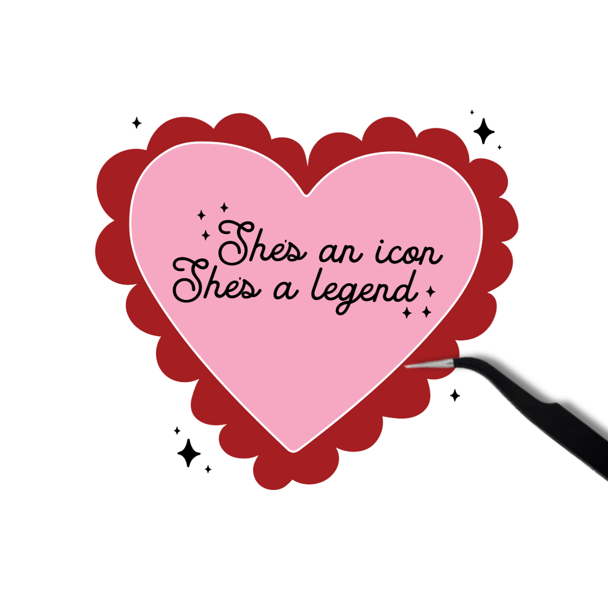 She's an icon, She's a legend sticker
