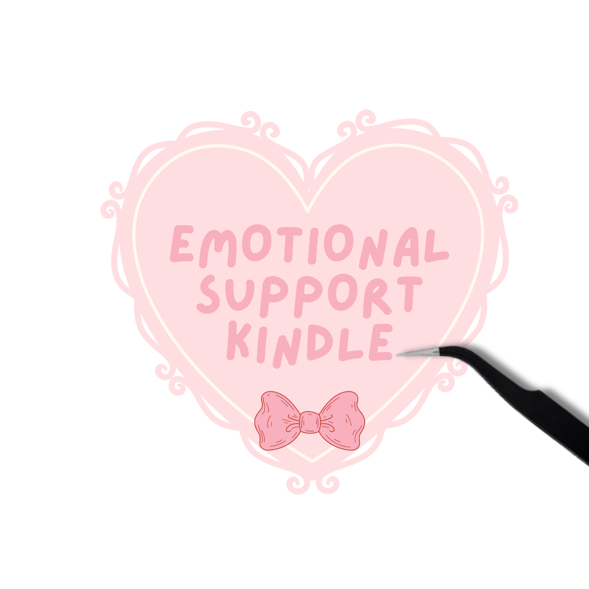 Emotional Support Kindle Sticker