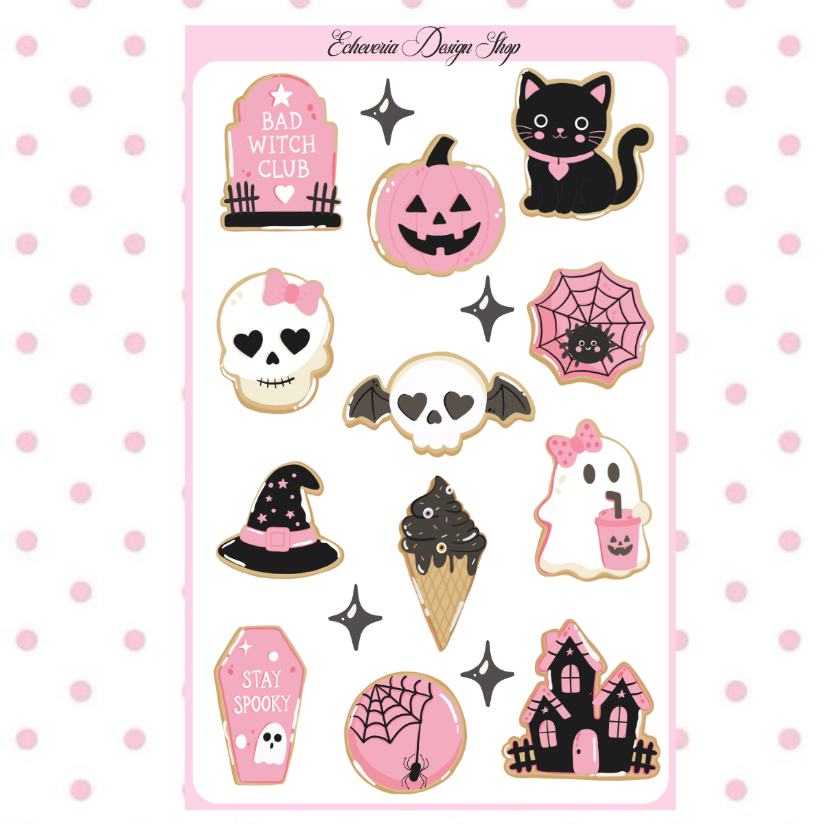Cookie Halloween Sticker Sheet