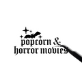 Popcorn and horror movies sticker