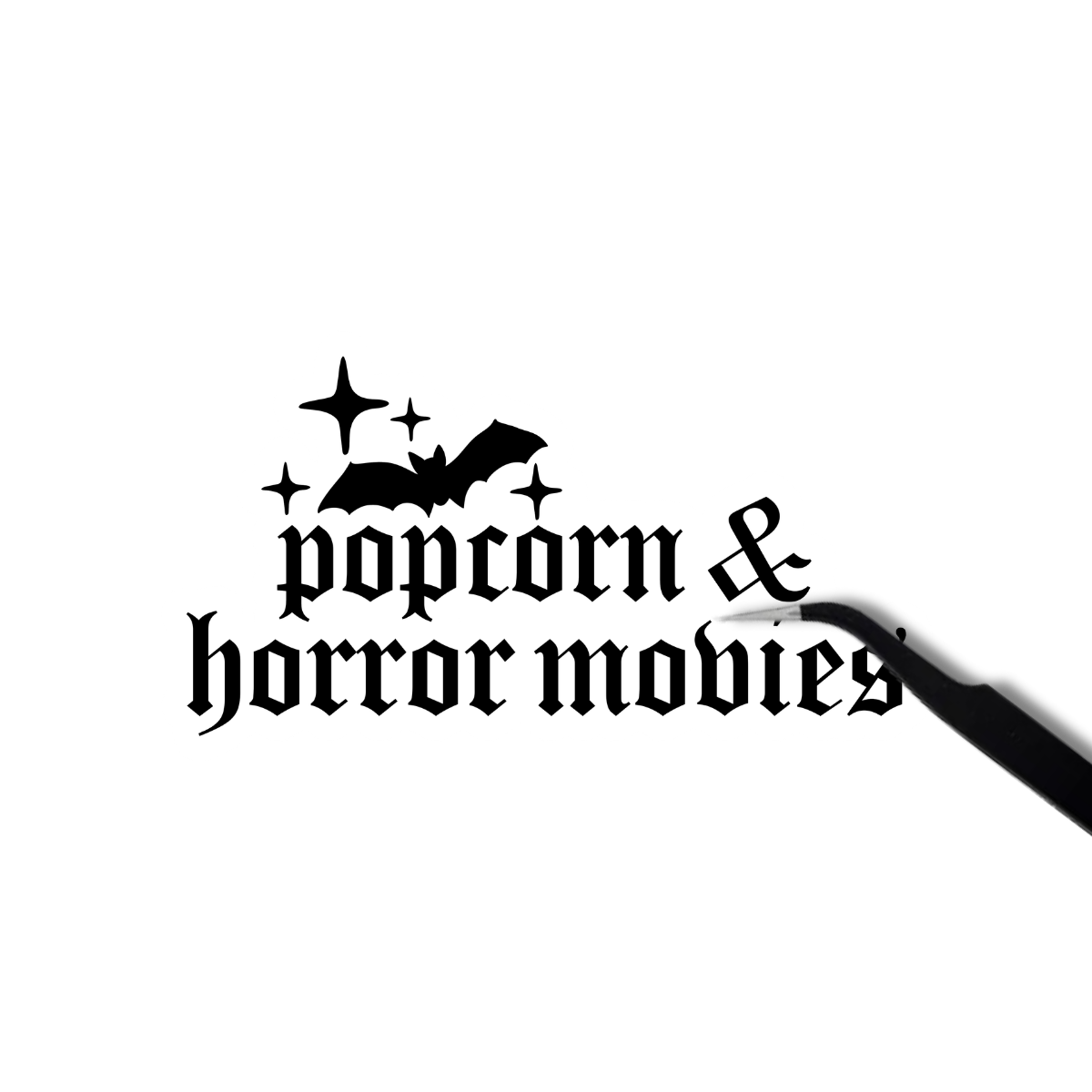 Popcorn and horror movies sticker