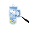 Emotional support water bottle sticker
