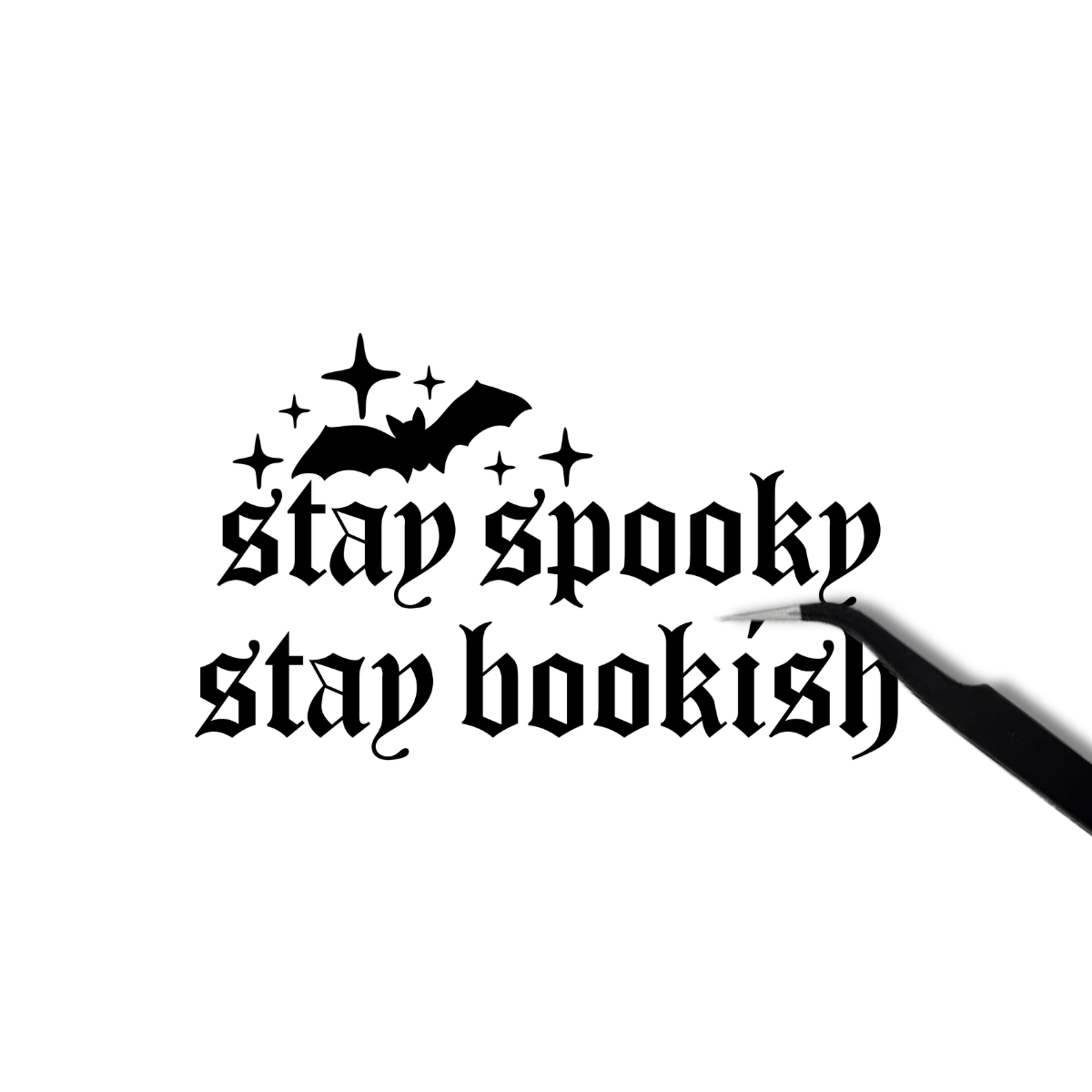 Stay spooky stay bookish sticker