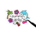 Summer girly sticker
