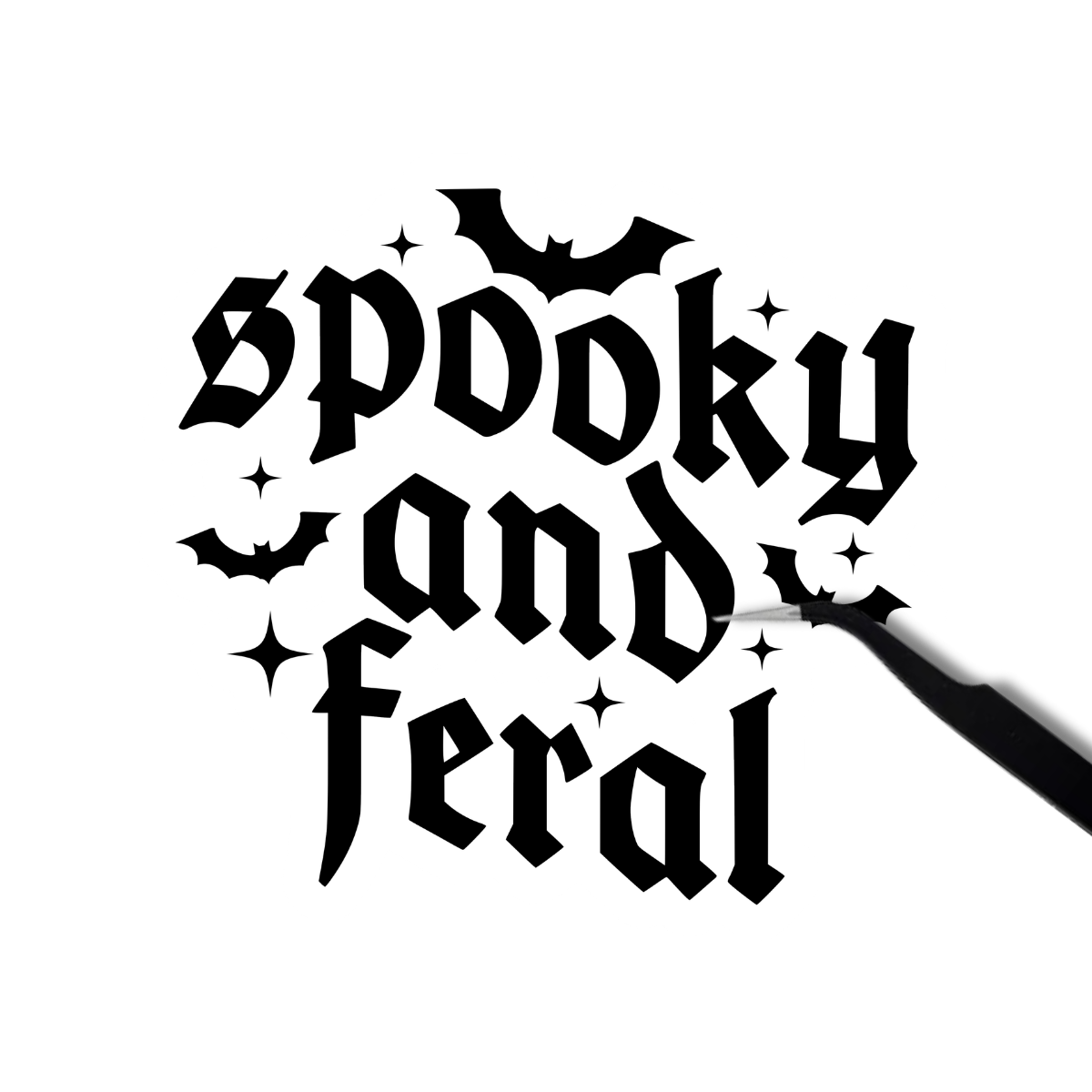 Spooky and feral sticker