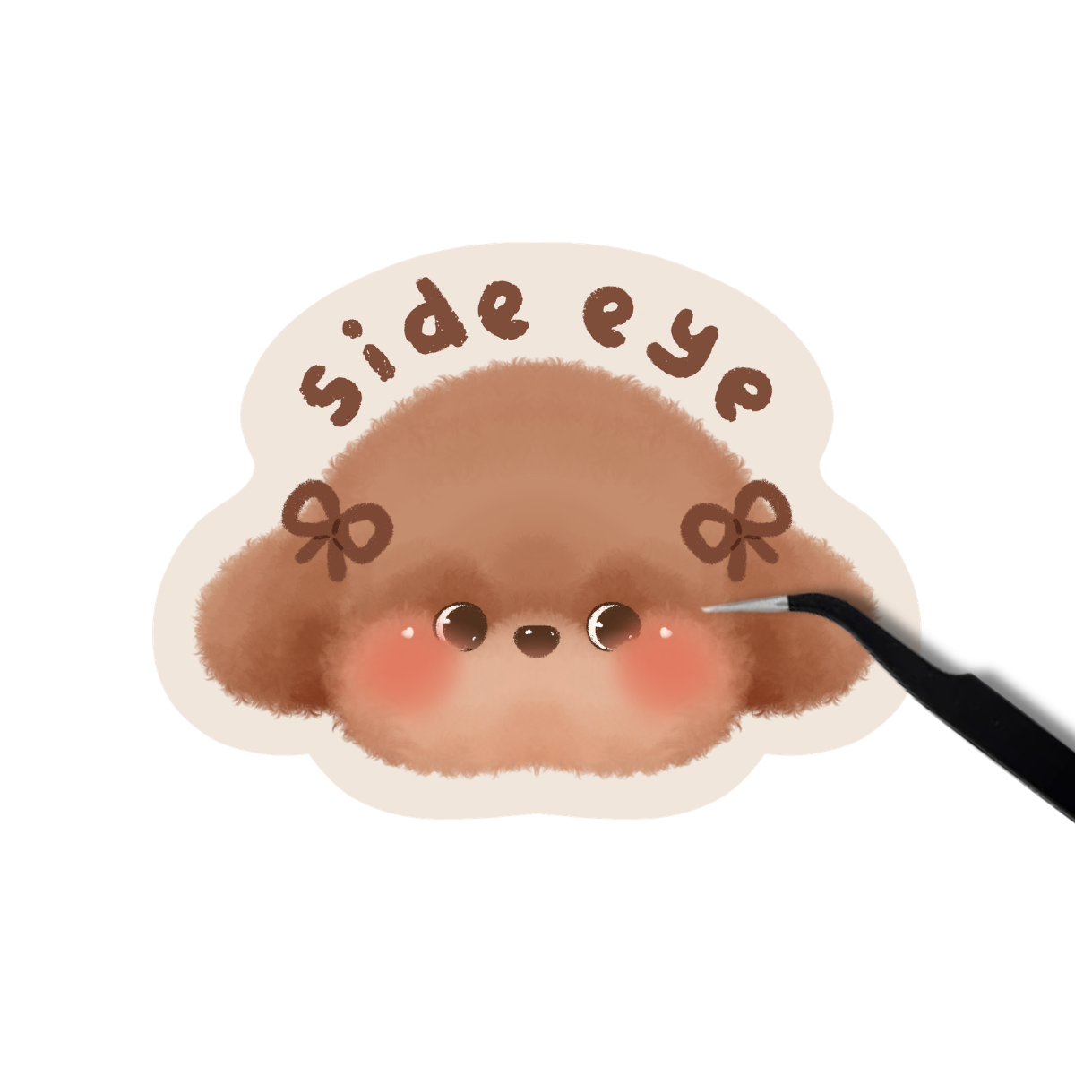 Side eye sticker
