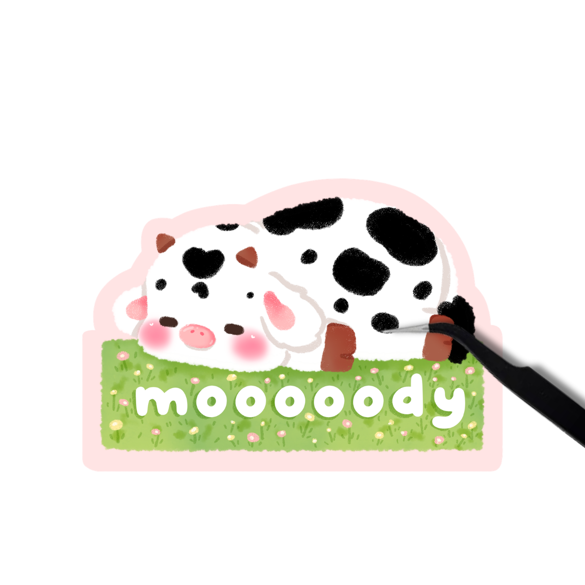 Moooody sticker