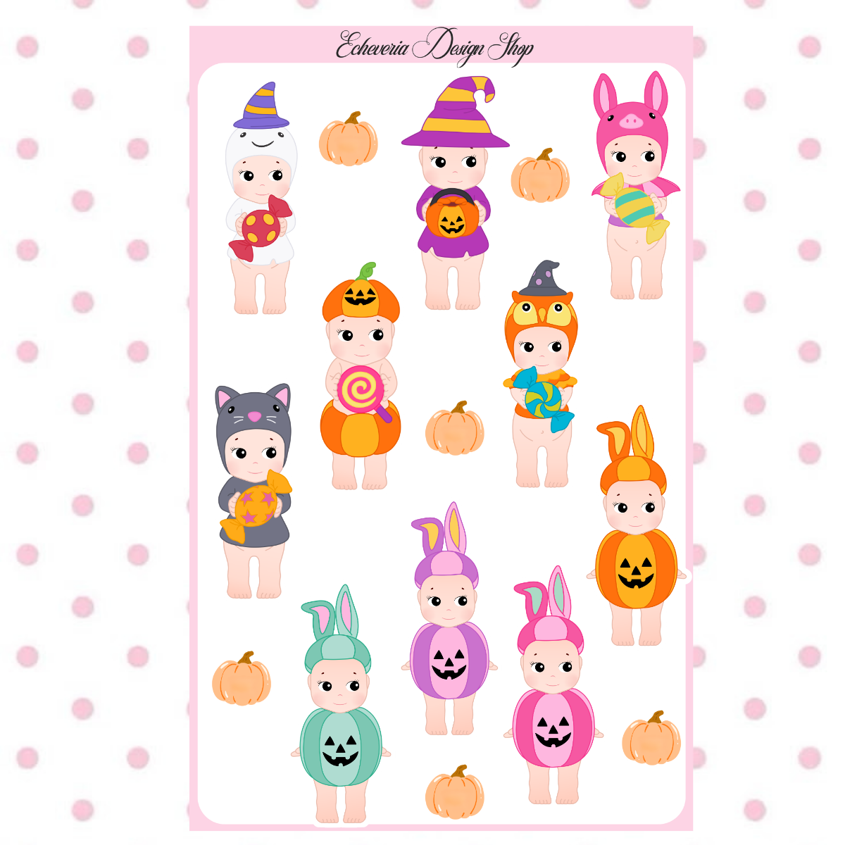 Halloween Angel Sticker Sheet Version 2