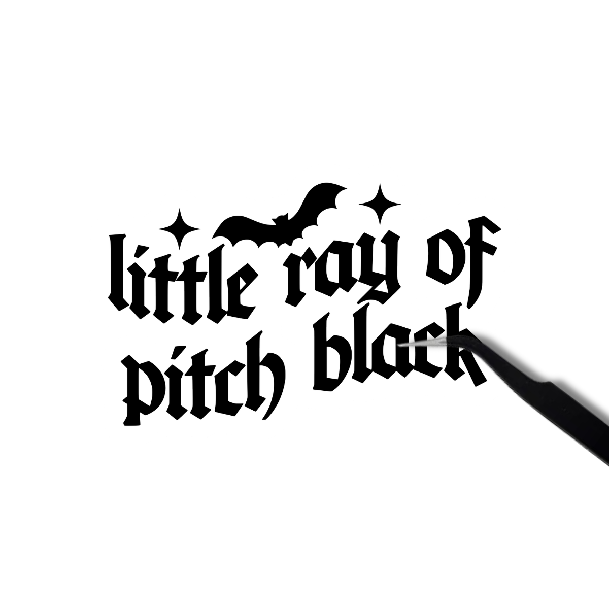Little ray of pitch black sticker