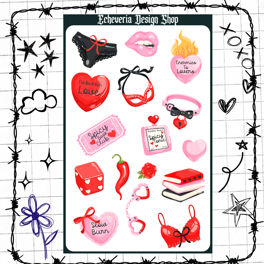 Smut Clipart Sticker Sheet