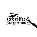 Iced coffee and scary movies sticker