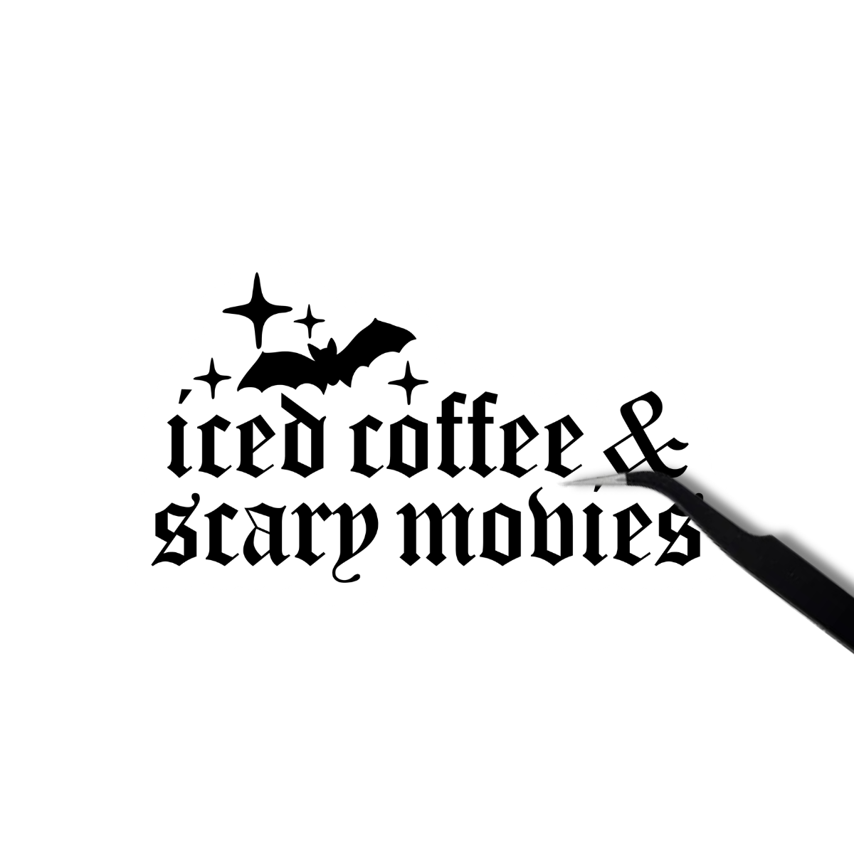 Iced coffee and scary movies sticker