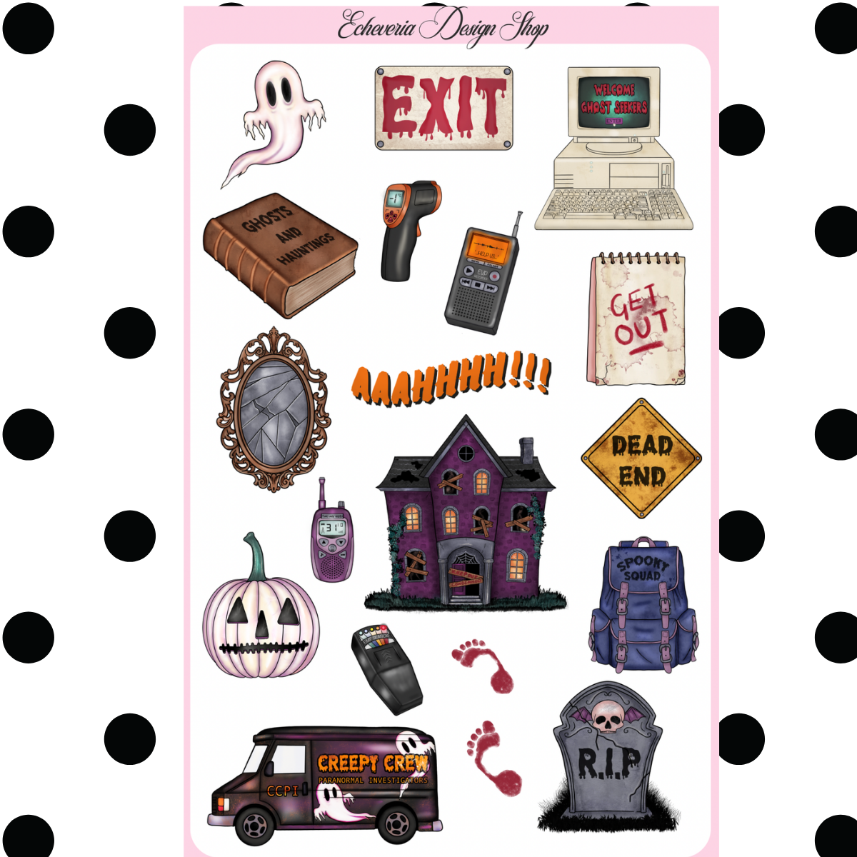 Haunted House Sticker Sheet