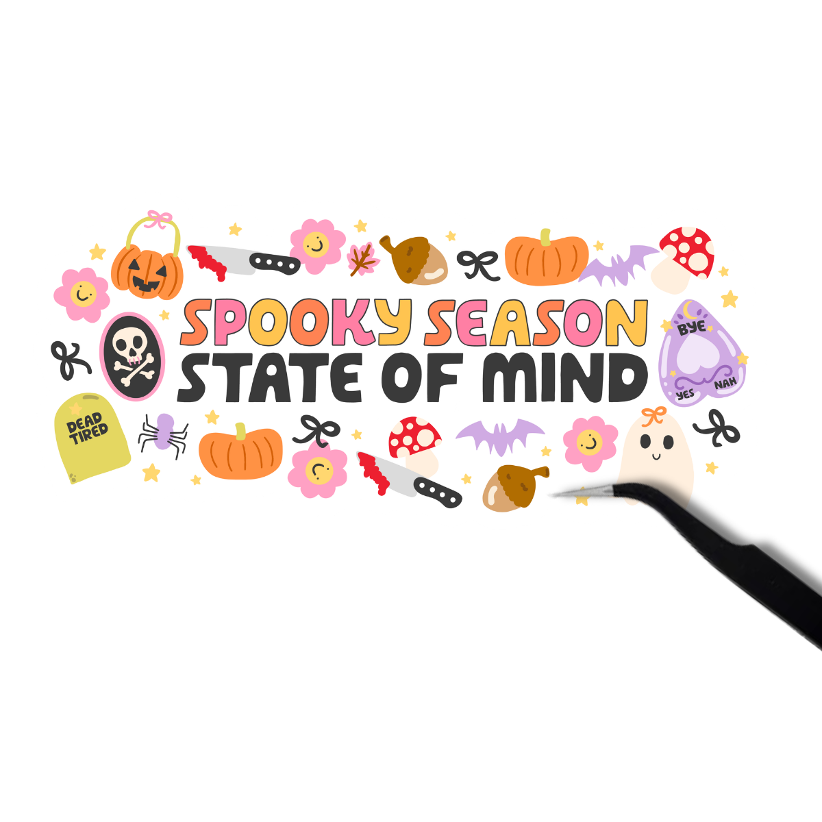 Spooky state of mind sticker
