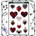 Goth Heart Sticker Sheet