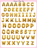 Gold Alphabet Sticker Sheet