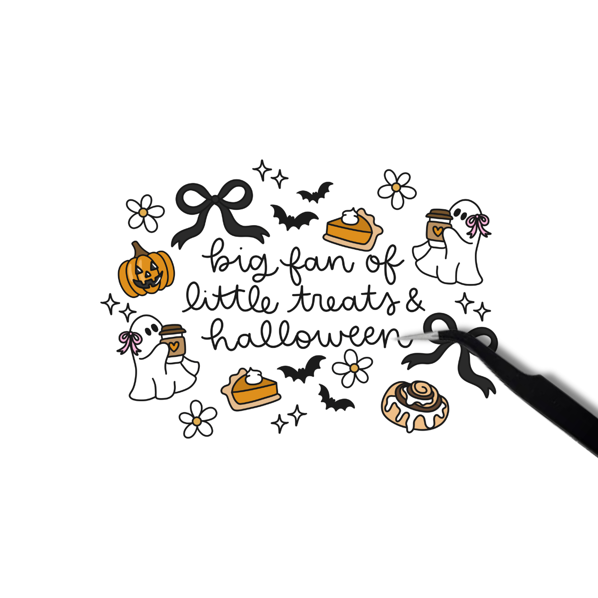 Big fan of little treats and halloween sticker